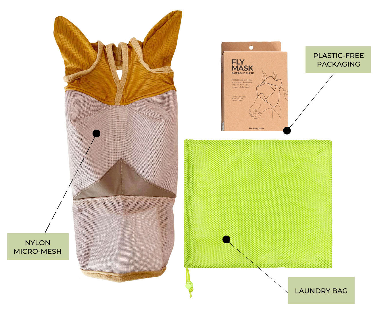 Horse Fly Mask with Ears and Nose